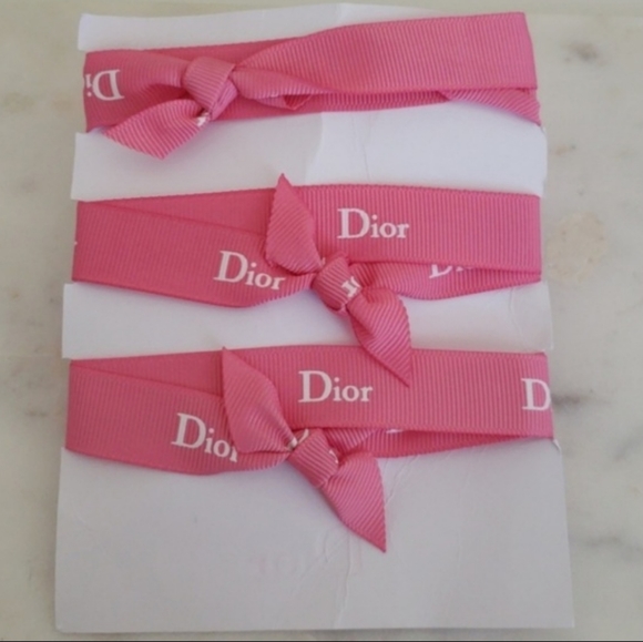 Last one available New never used DIOR gold Charm & pink Ribbon Bracelet STAR🌟 - Picture 2 of 4